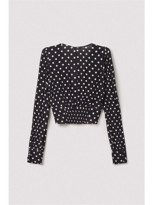 blusa  emily scollo v MAR DE MARGARITAS | MMABW00093FANTASIA POIS NERO